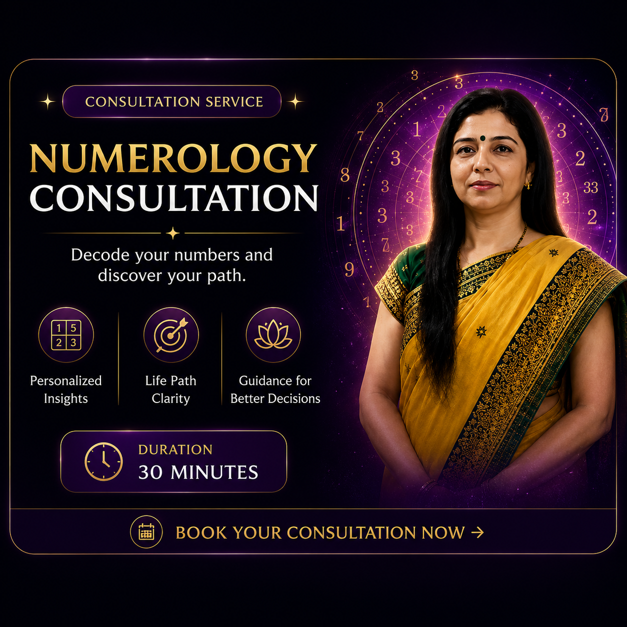 🔮 Professional Numerology Consultation by Smita Ma’am. Decode your numbers, discover your life path✨